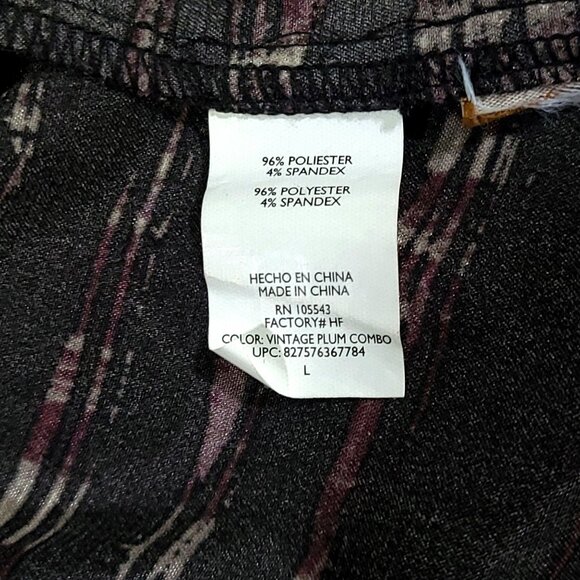 Daisy Fuentes Moda - Women's Size L - Short Sleeve Blouse - Black And Purple - Picture 4 of 10